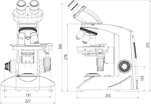 Labomed CxL Microscope Line Drawing