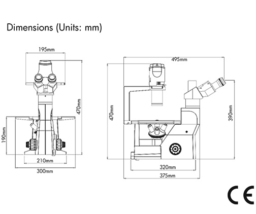 Labomed MET 400 Metallurgical Microscope Line Drawing