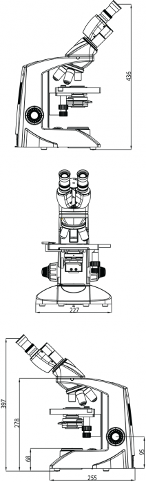 Labomed Lx300 Microscope Line Drawing