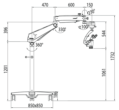 Magna Microscope Line Drawing